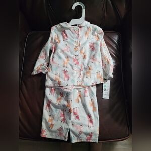 Charming Deer Print Kids Pajama Set